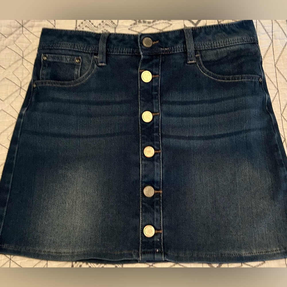 JUSTICE premium jeans skirt with shorts size 12